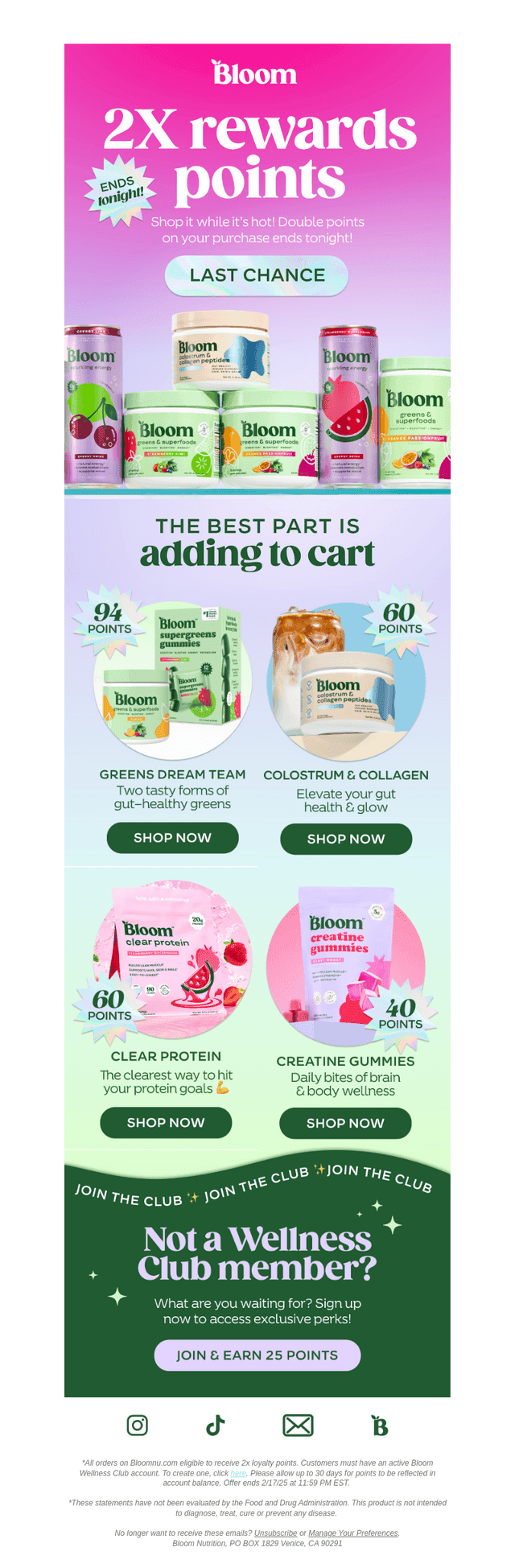 Bloom Nutrition email from Sun, Apr 12, 2026