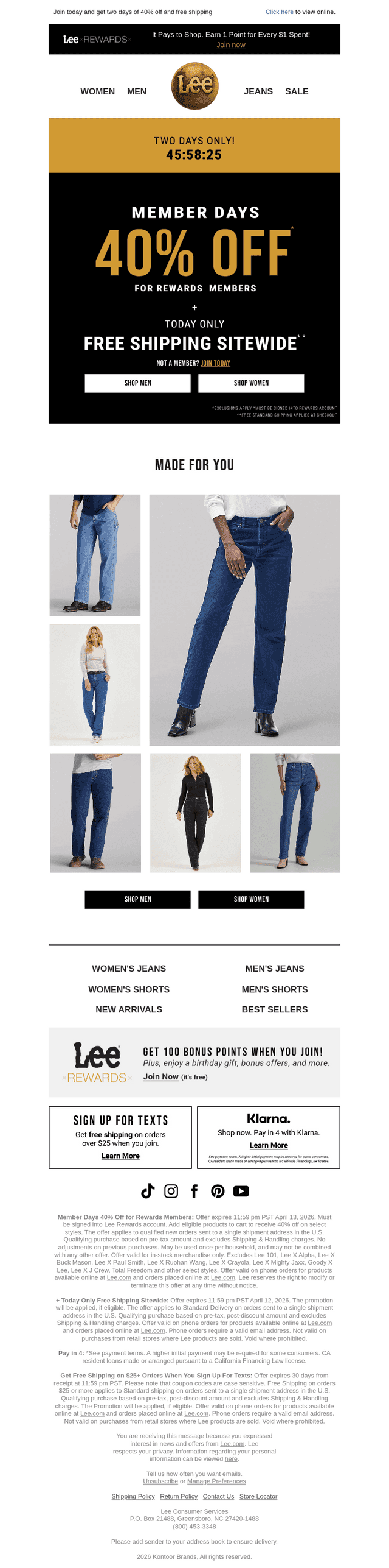 40% Off Member Days Starts Now