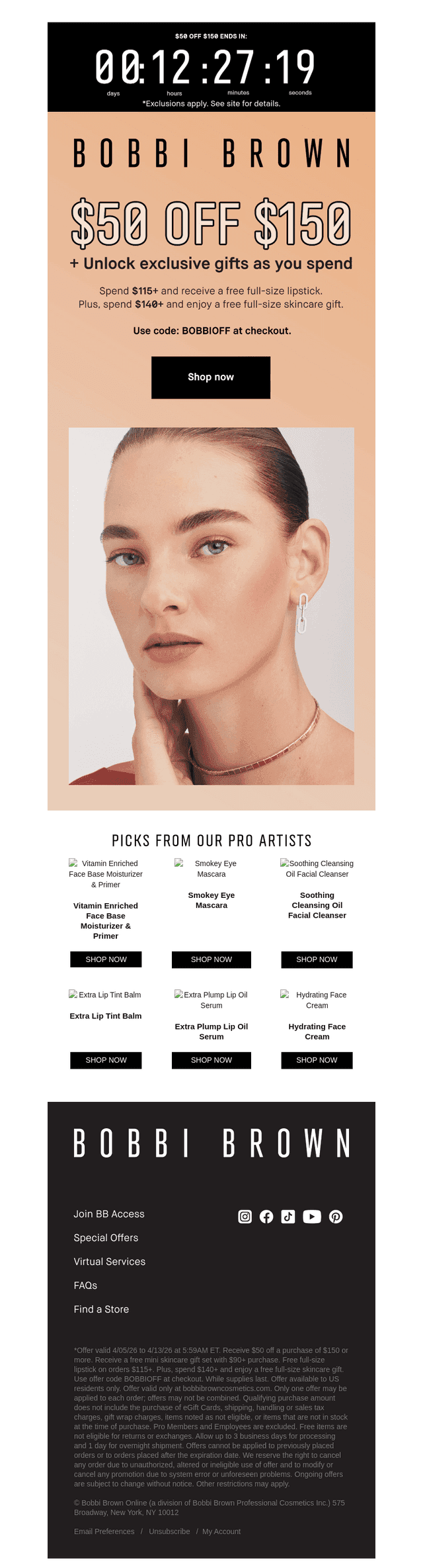 Bobbi Brown Cosmetics email from Sun, Apr 12, 2026