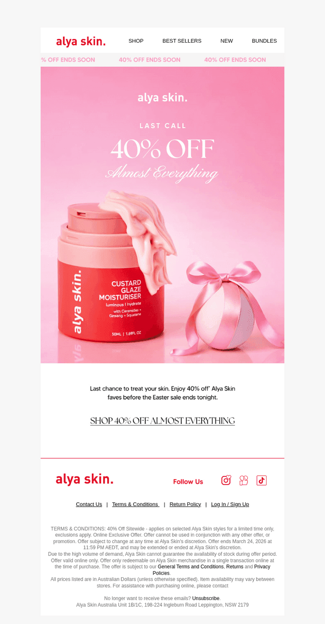 Alya Skin AUS email from Sun, Apr 12, 2026