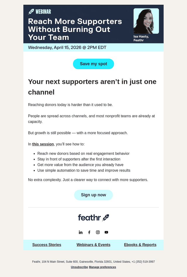 Feathr email from Mon, Apr 13, 2026