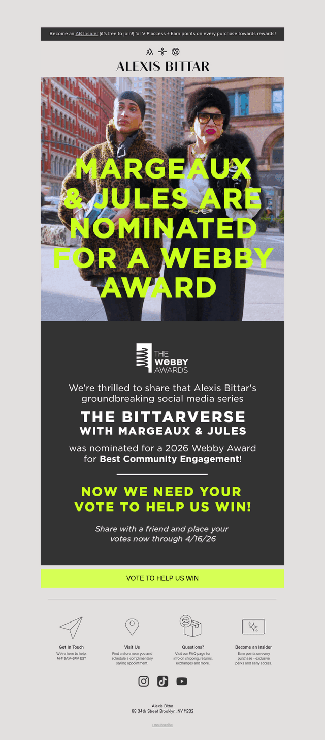 VOTE TO HELP US WIN
