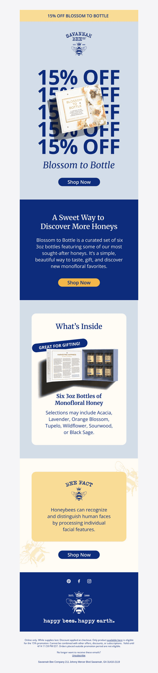 Save 15% on 6 Favorite Honeys