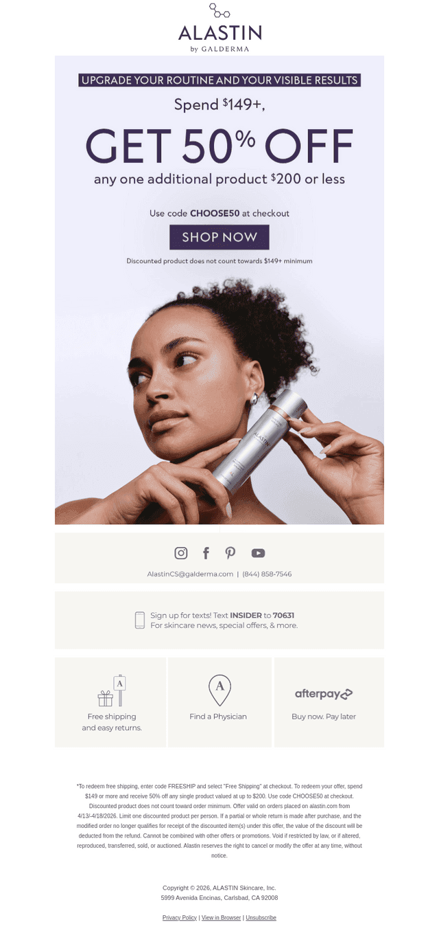 ALASTIN Skincare email from Tue, Apr 14, 2026