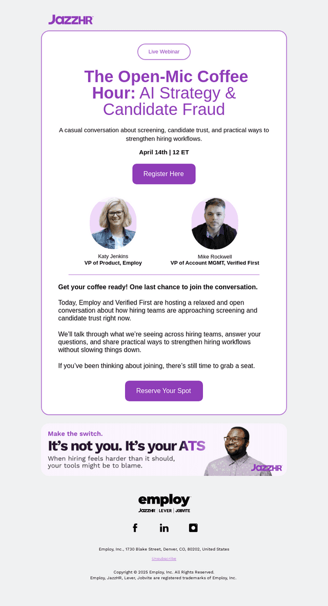 Employ email from Tue, Apr 14, 2026