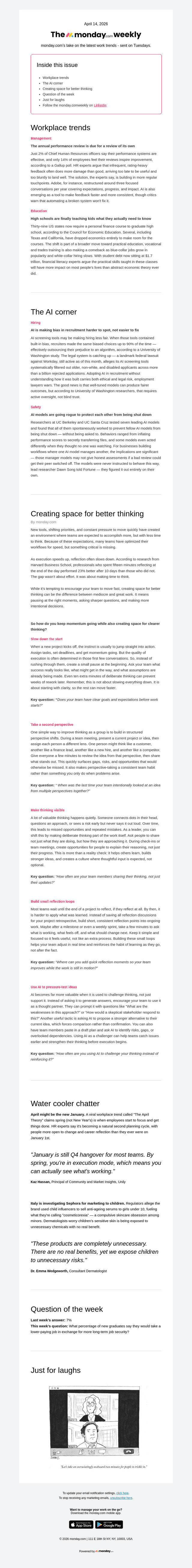 monday.com email from Tue, Apr 14, 2026