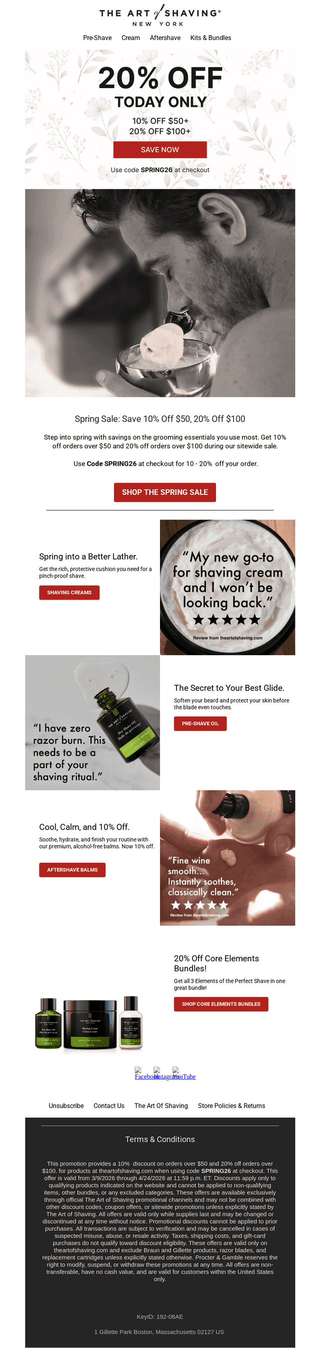 The Art of Shaving email from Tue, Apr 14, 2026