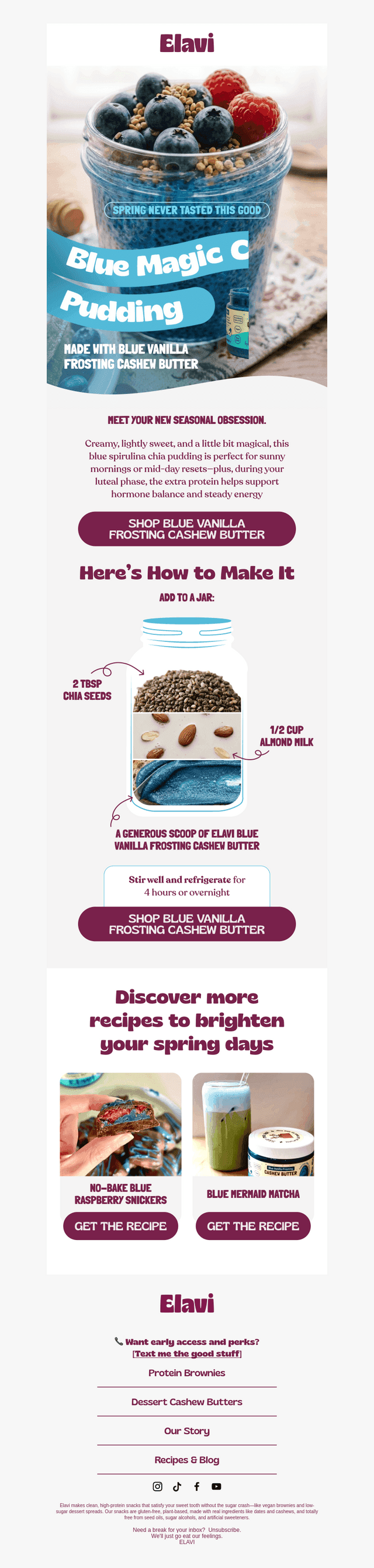 Blue Magic Chia Pudding is a must