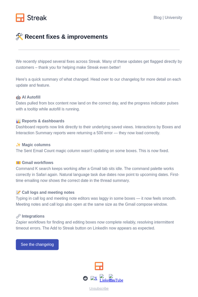 April fixes: AI Autofill, reports, Gmail workflows, and more