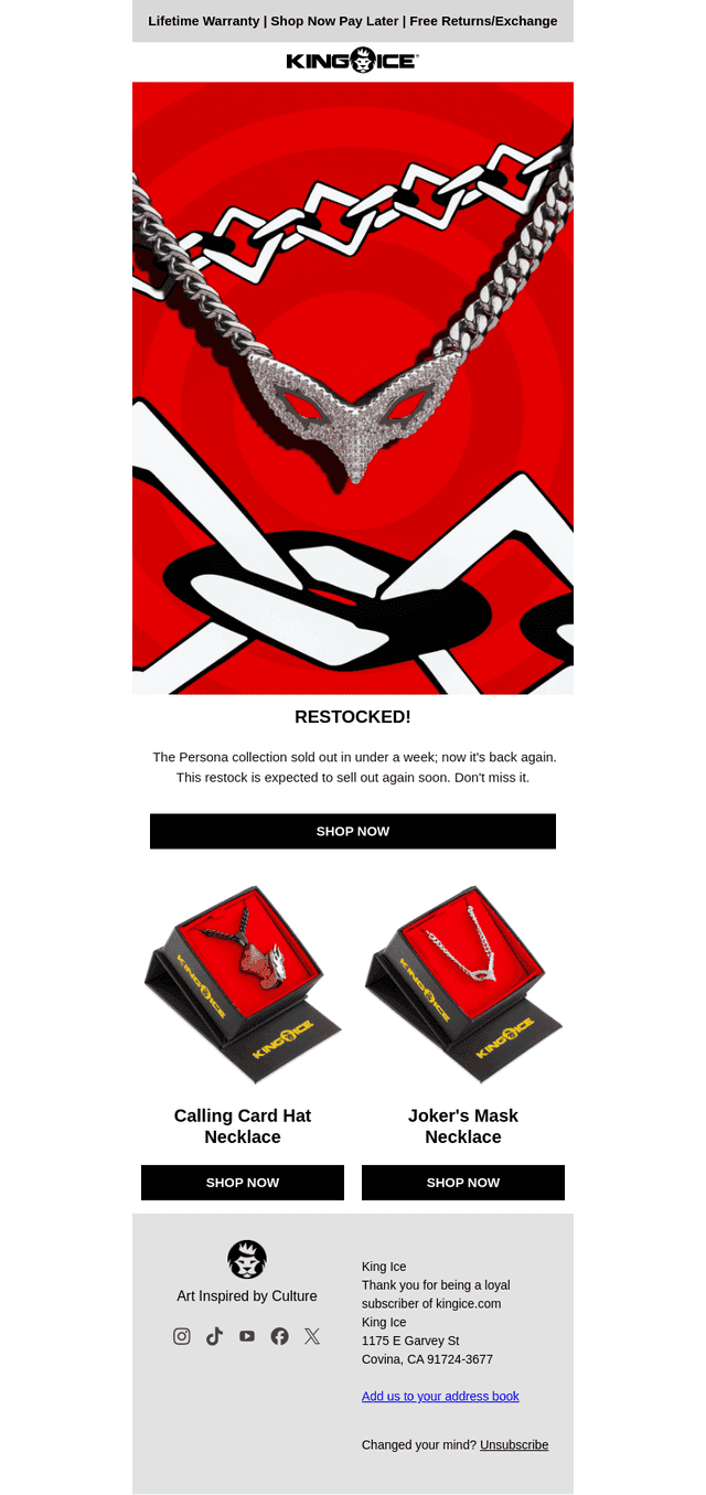 PERSONA RESTOCKED!