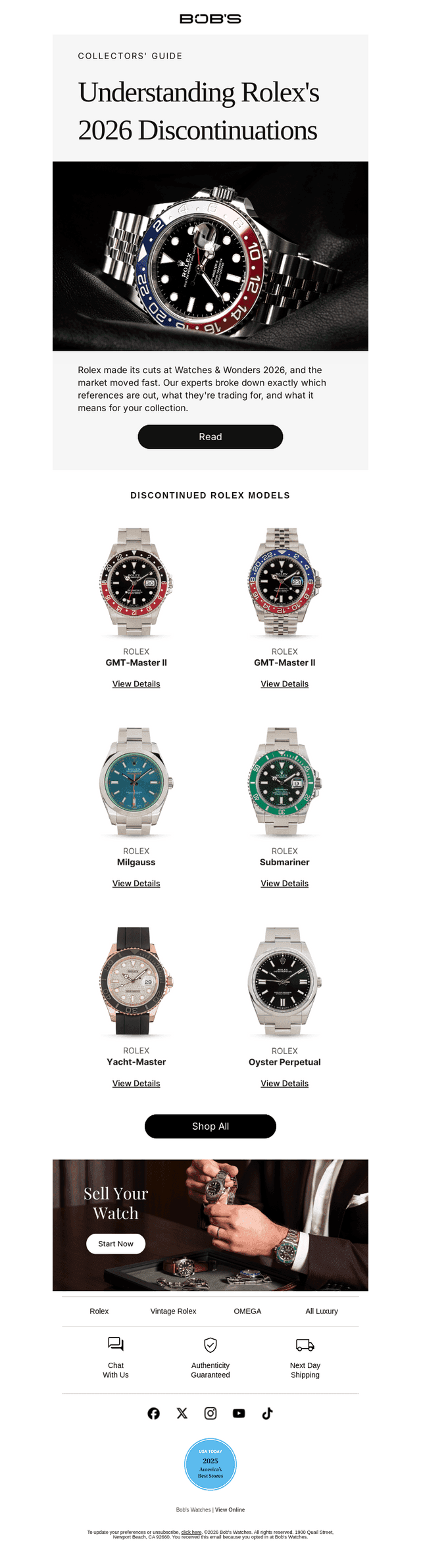 W&W 2026: Rolex Discontinuations