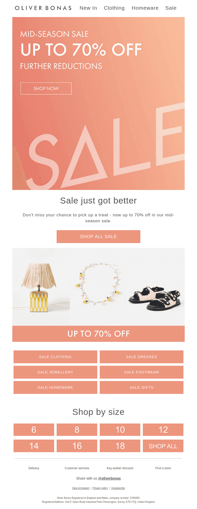 Further reductions | Up to 70% off