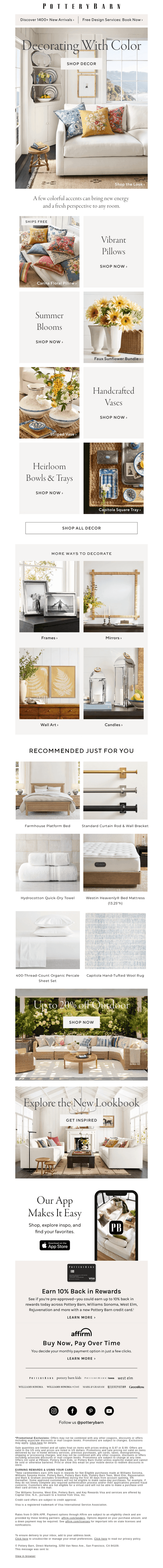 Pottery Barn email from Wed, Apr 15, 2026