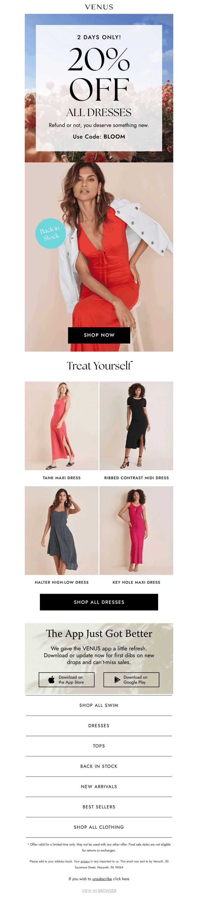 Surprise! 20% Off All Dresses