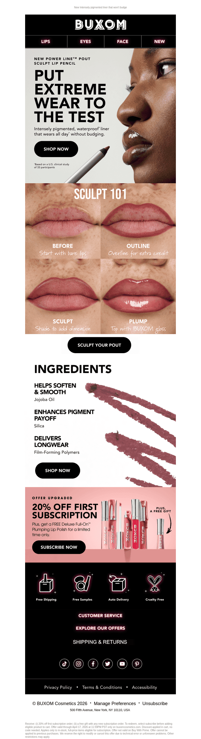 All-day sculpted lip definition
