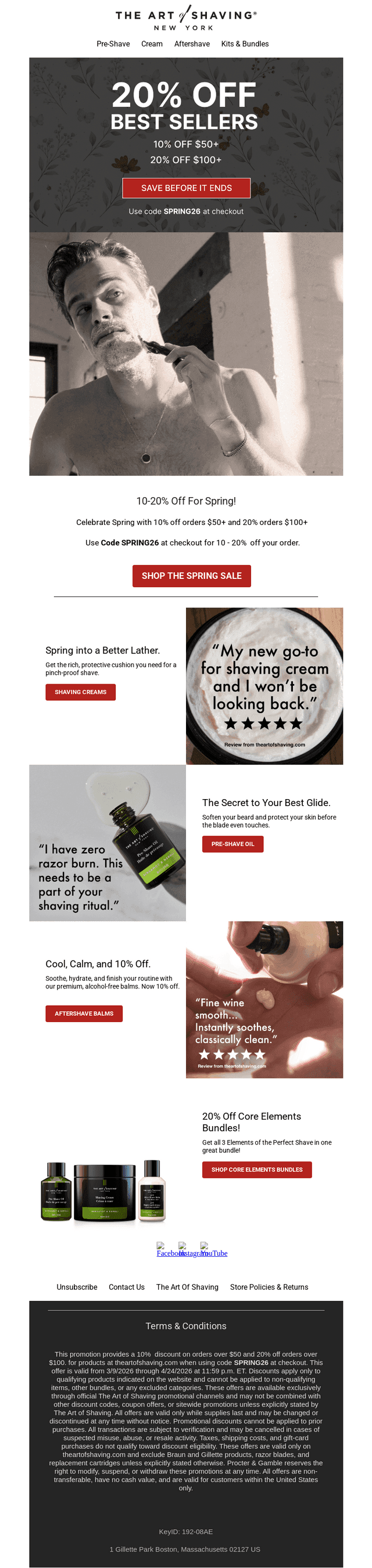 The Art of Shaving email from Wed, Apr 15, 2026