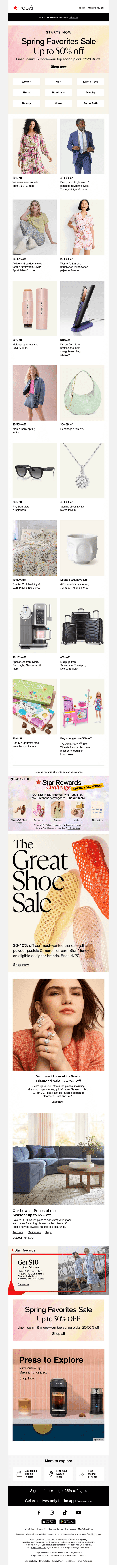 Starts NOW: up to 50% off spring finds