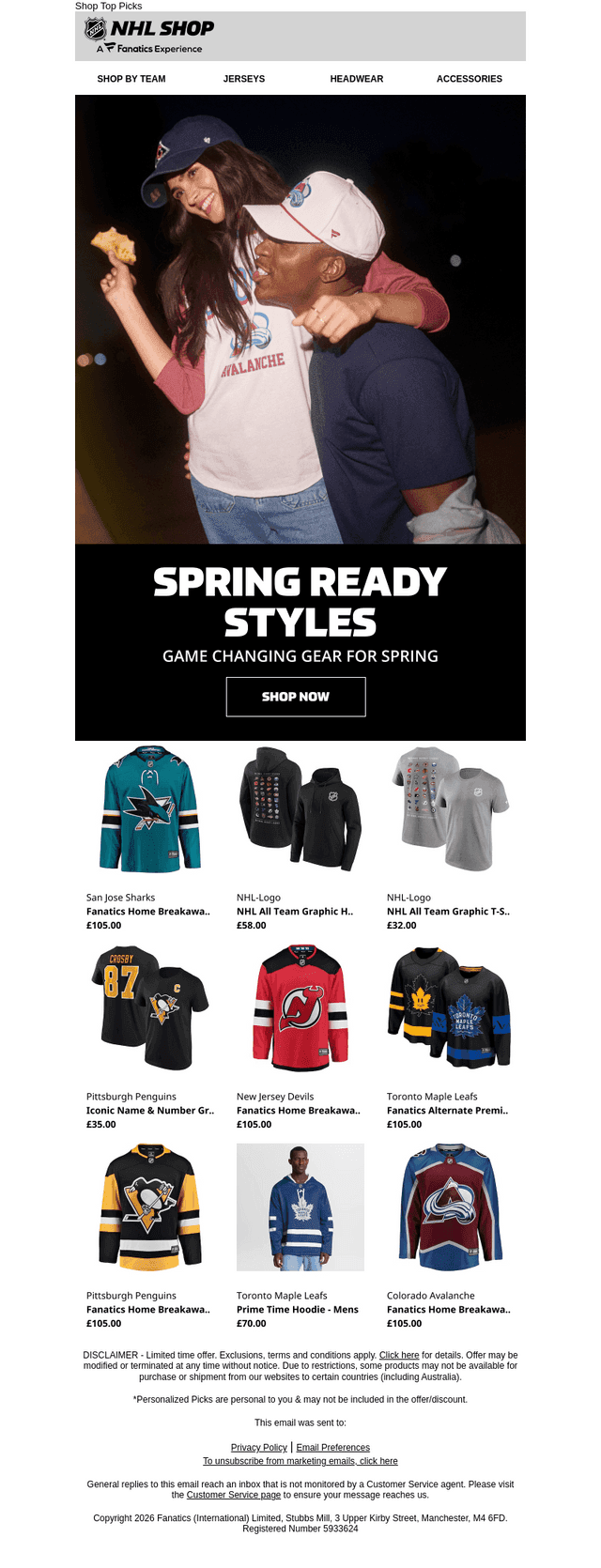NHL email from Wed, Apr 15, 2026