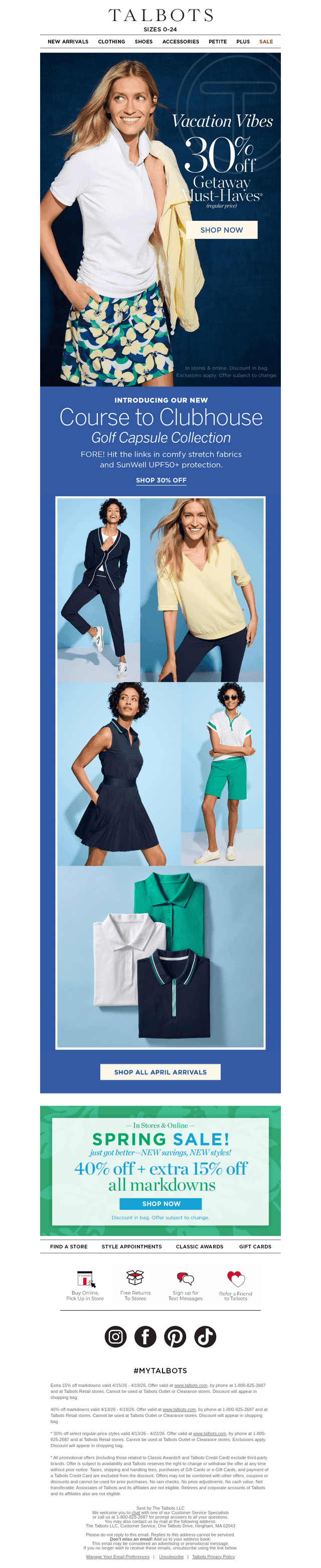 FORE! 30% off our NEW Golf Capsule Collection