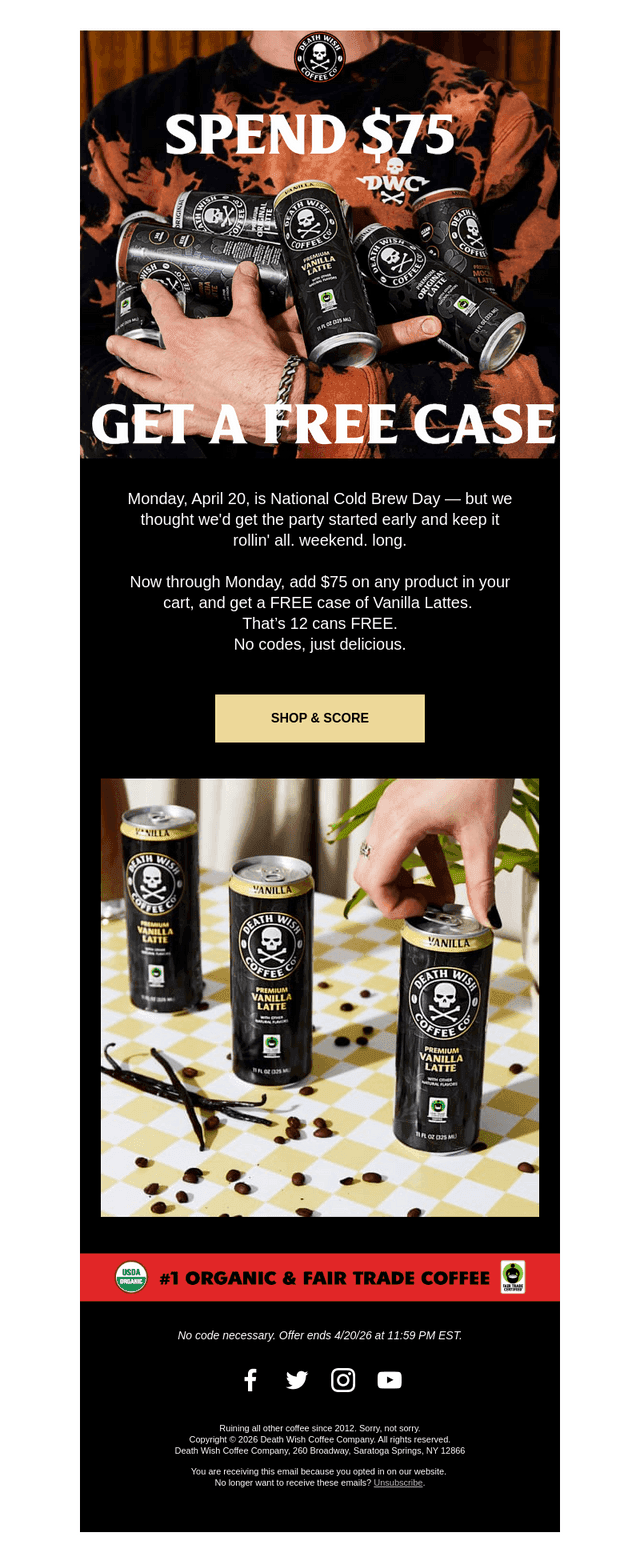 Spend $75, get FREE Vanilla