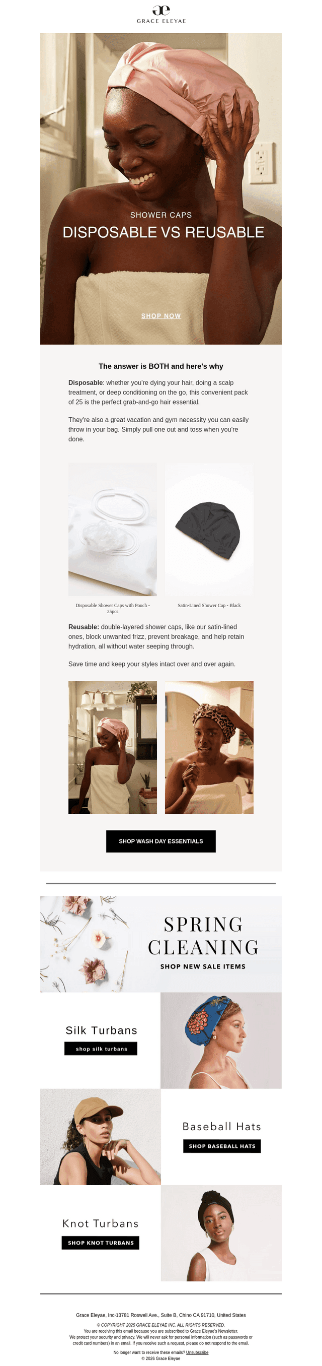 Bottom Line, You Need Reusable AND Disposable Shower Caps
