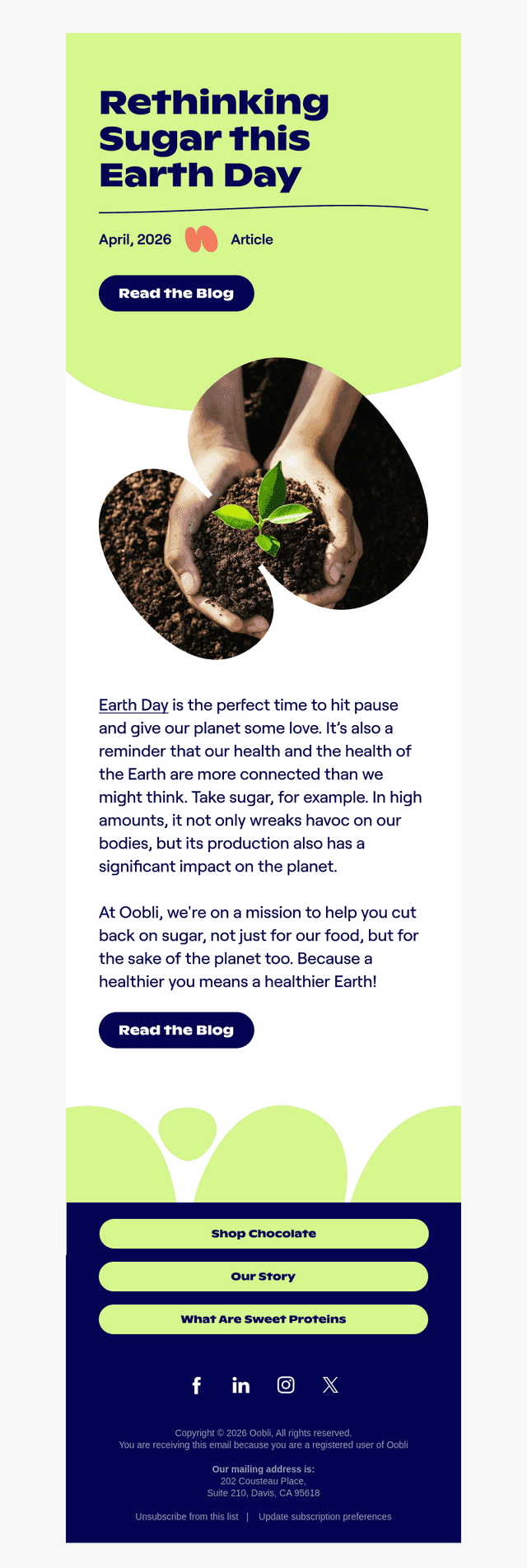 Oobli email from Thu, Apr 16, 2026