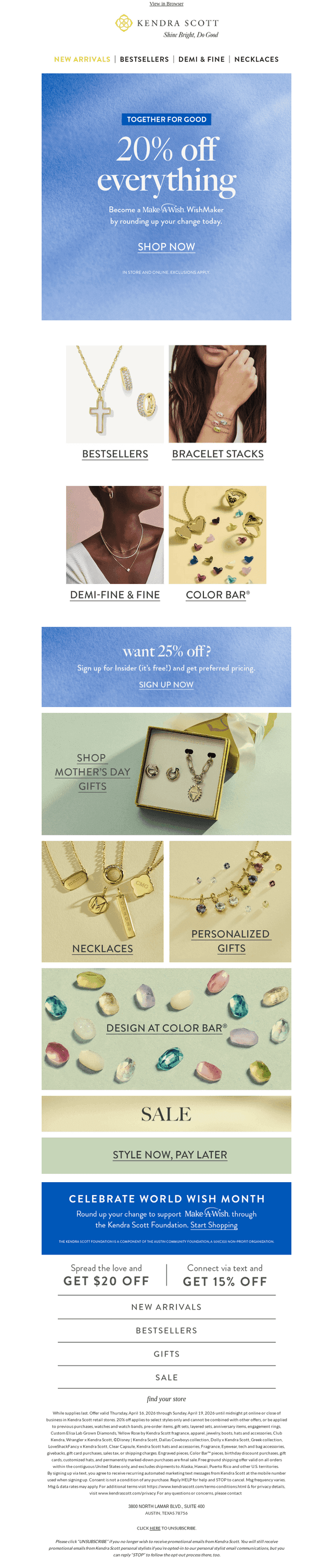 20% Off Everything Starts Now