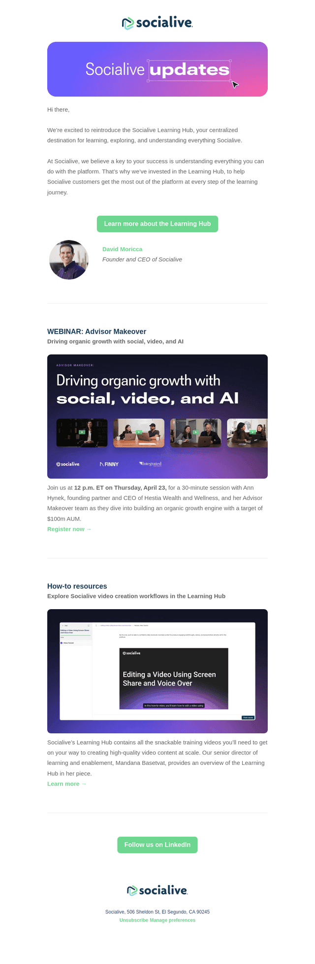 Socialive email from Thu, Apr 16, 2026