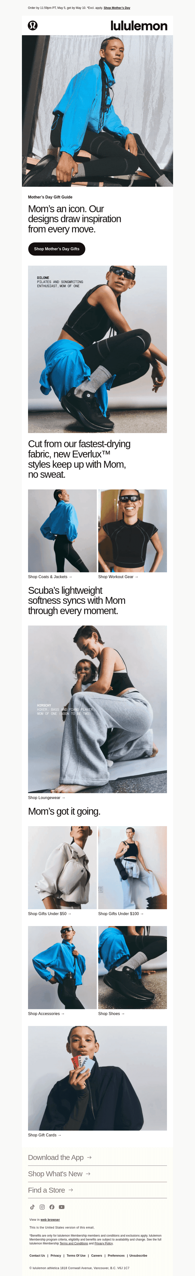 lululemon email from Thu, Apr 16, 2026