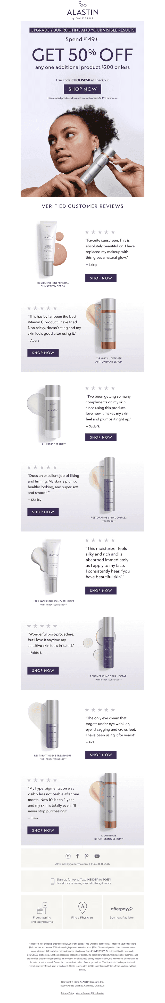 ALASTIN Skincare email from Thu, Apr 16, 2026