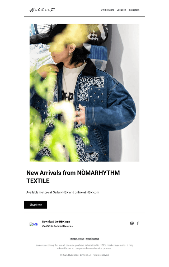 New Arrivals from NÒMARHYTHM TEXTILE