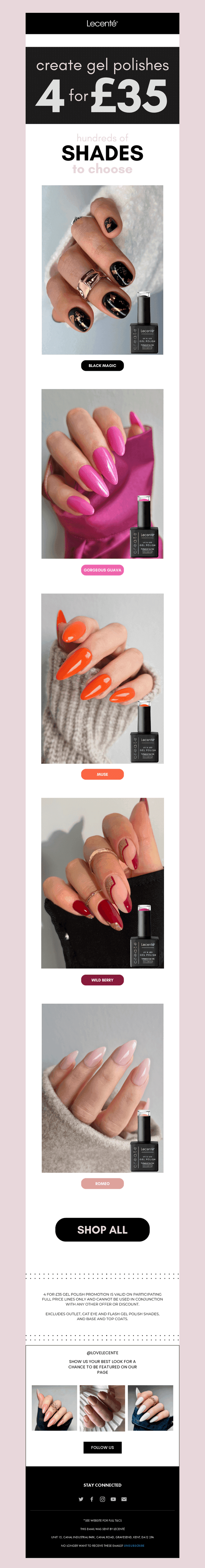 4 GEL POLISHES FOR £35 ✨