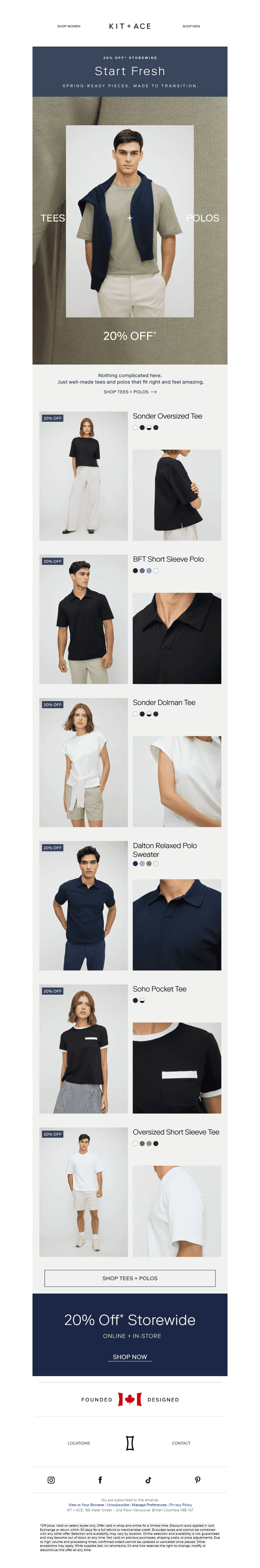 Tees & Polos That Work — 20% Off Storewide