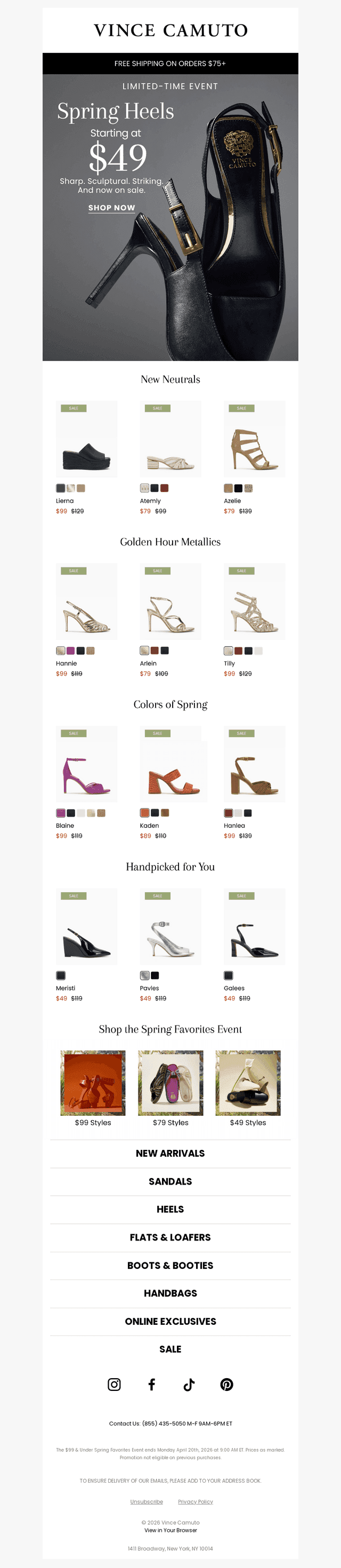 Spring Heels Starting at $49