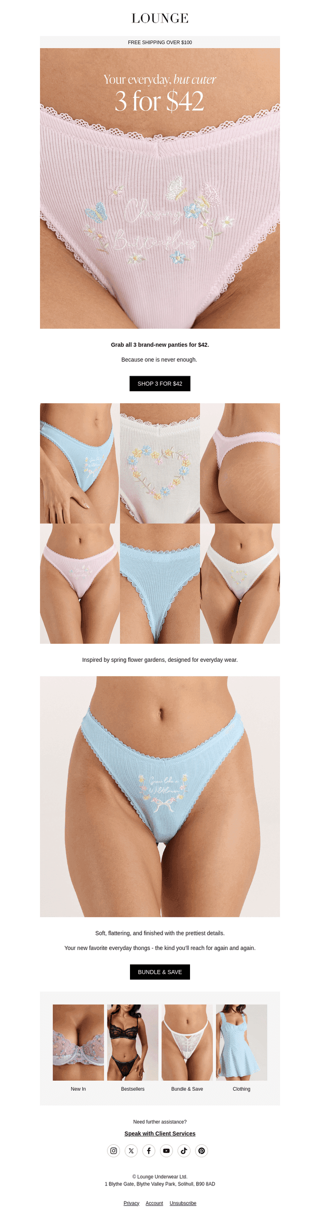 New Panties: 3 for $42
