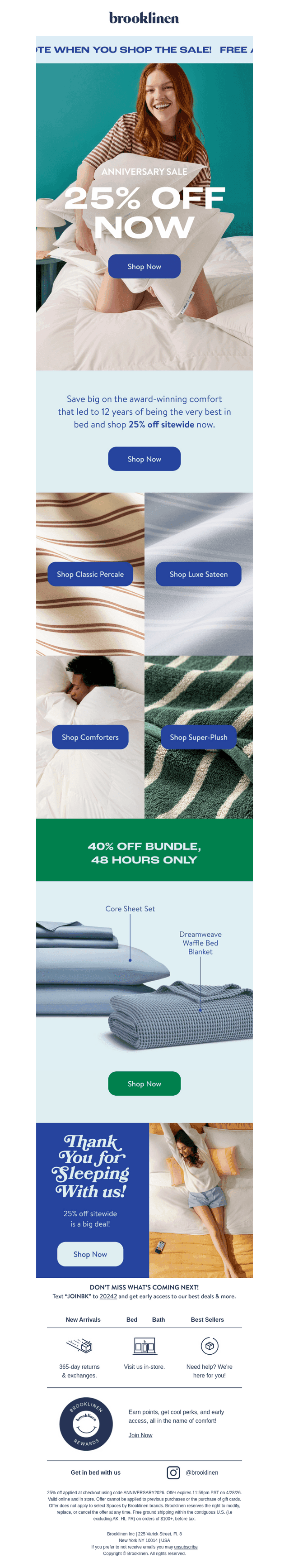 Brooklinen email from Fri, Apr 17, 2026