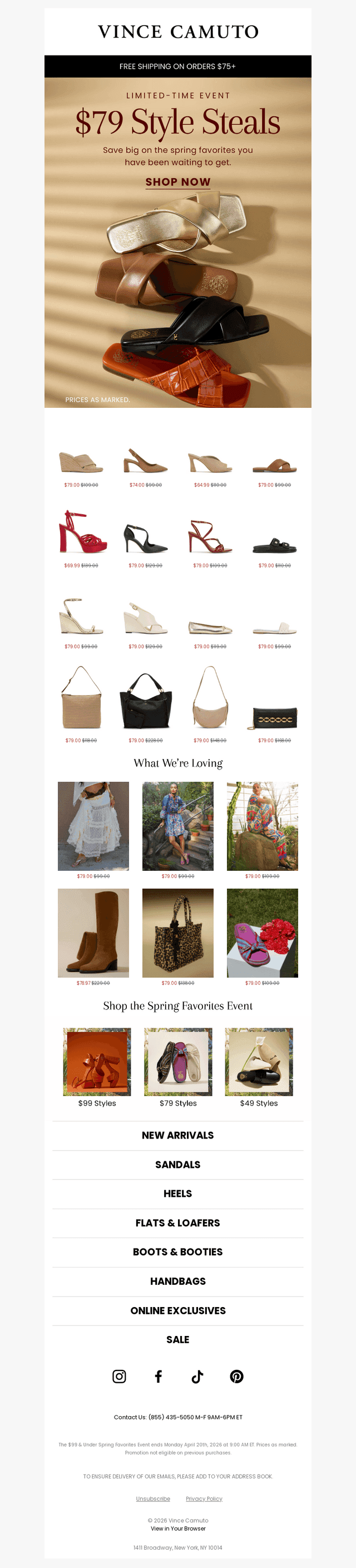 100+ Styles at $79