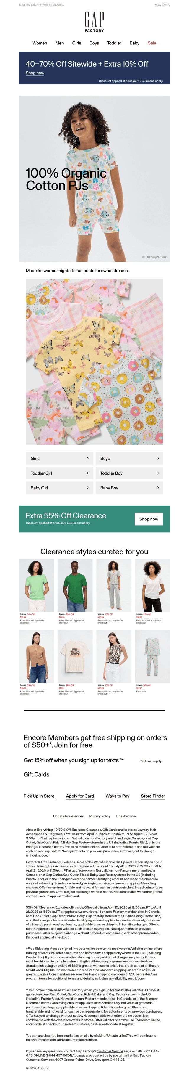NEW 100% organic cotton PJ sets