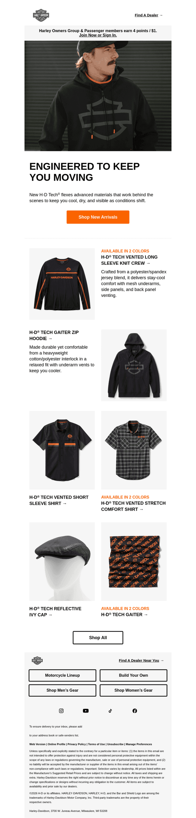New H-D tech® adapts with you