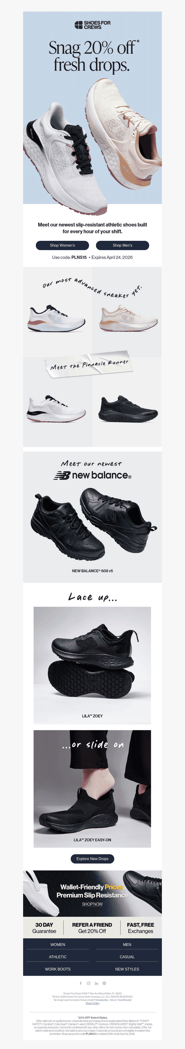 👟 20% off new athletic drops