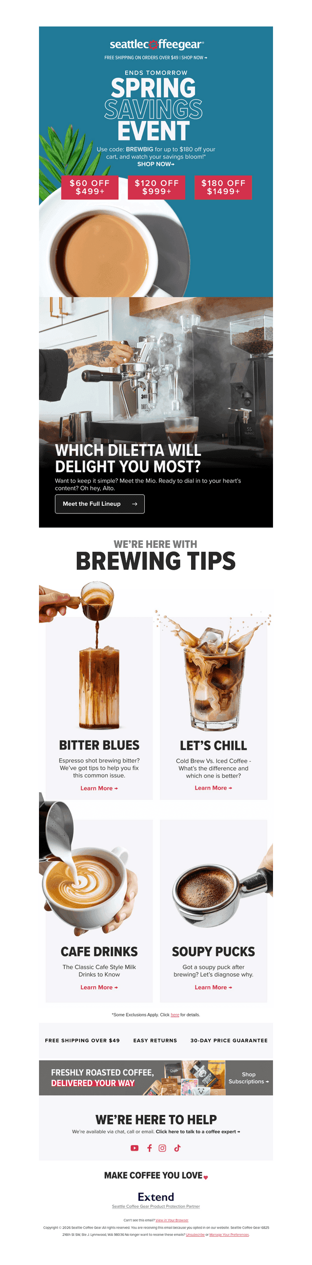 Seattle Coffee Gear email from Sun, Apr 19, 2026