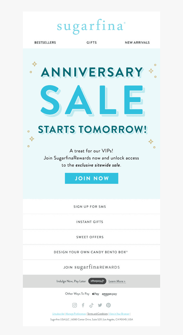 Sugarfina email from Sun, Apr 19, 2026