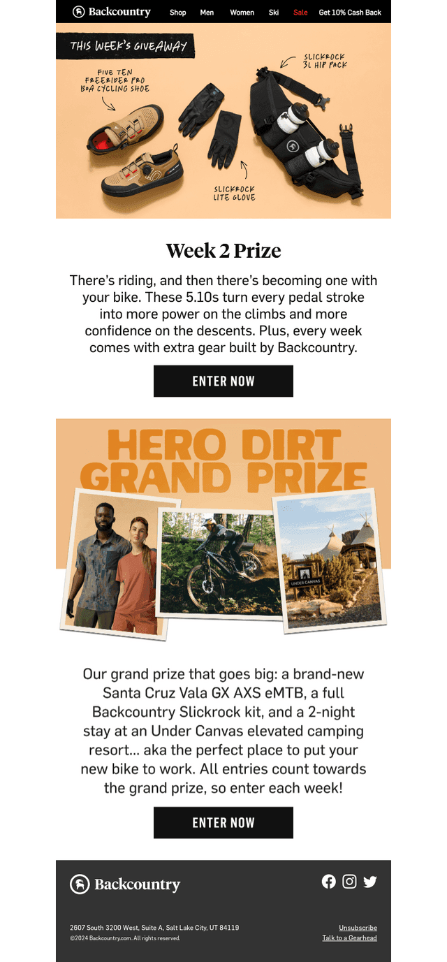 Backcountry email from Sun, Apr 19, 2026