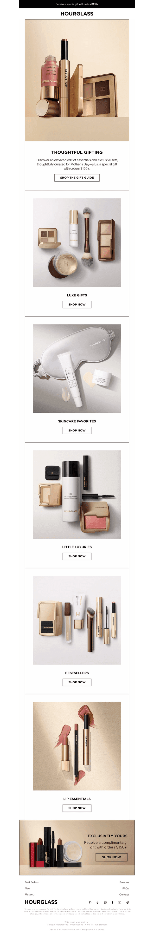 Hourglass Cosmetics email from Mon, Apr 20, 2026