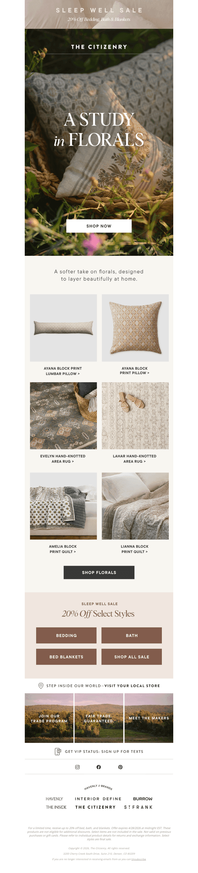 A study in florals, now 20% off