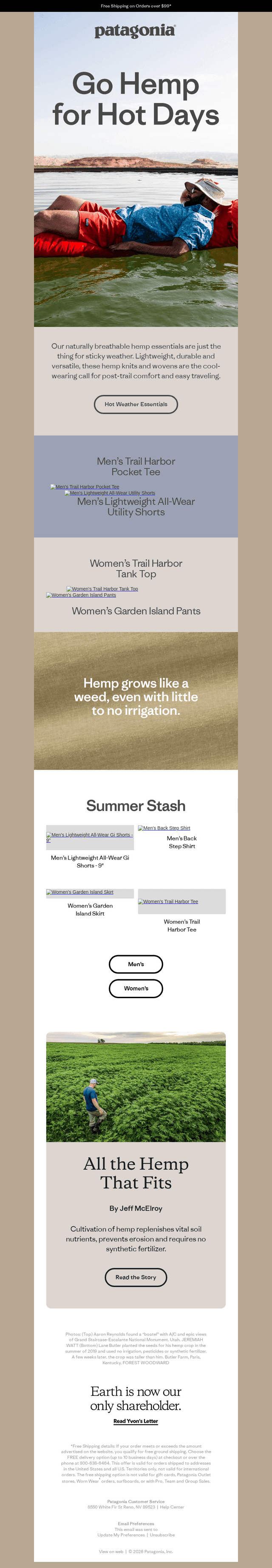 Hemp hot weather essentials