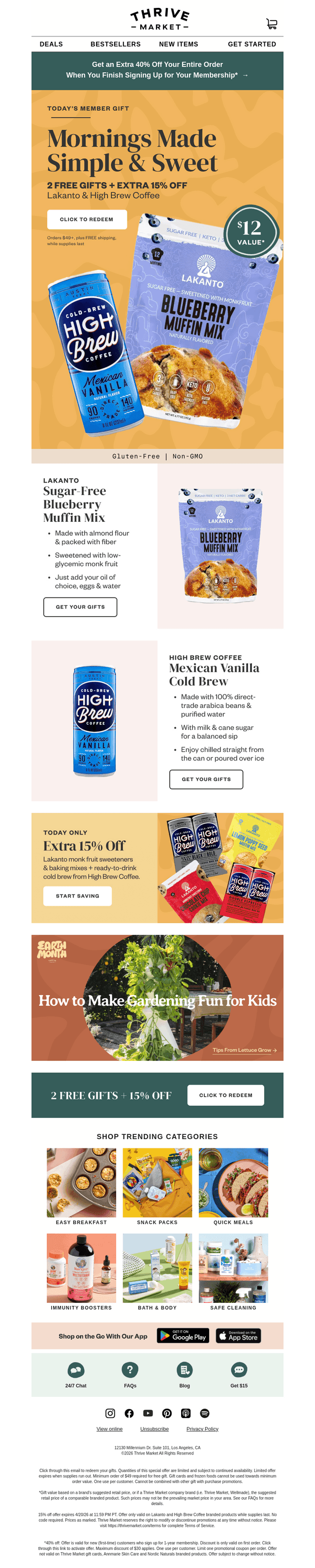 FREE cold brew & muffin mix ☕