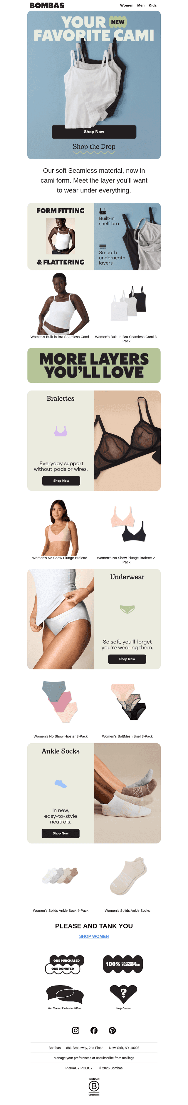 Meet the New Seamless Cami