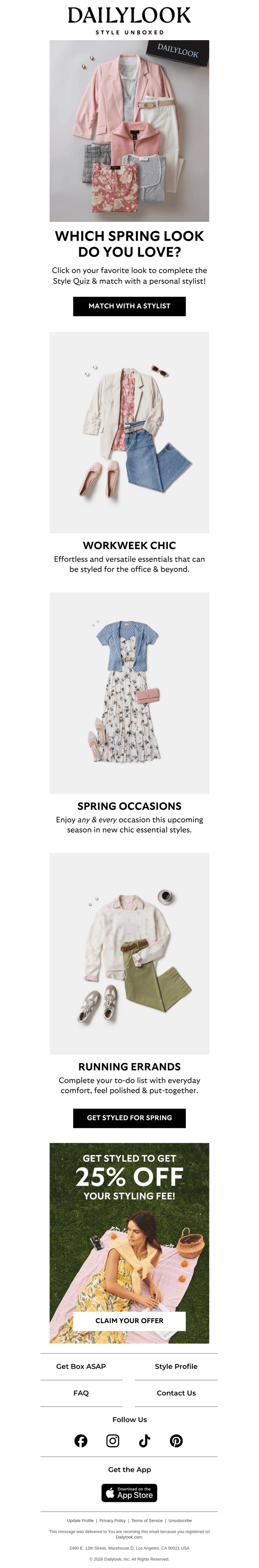 DailyLook email from Mon, Apr 20, 2026