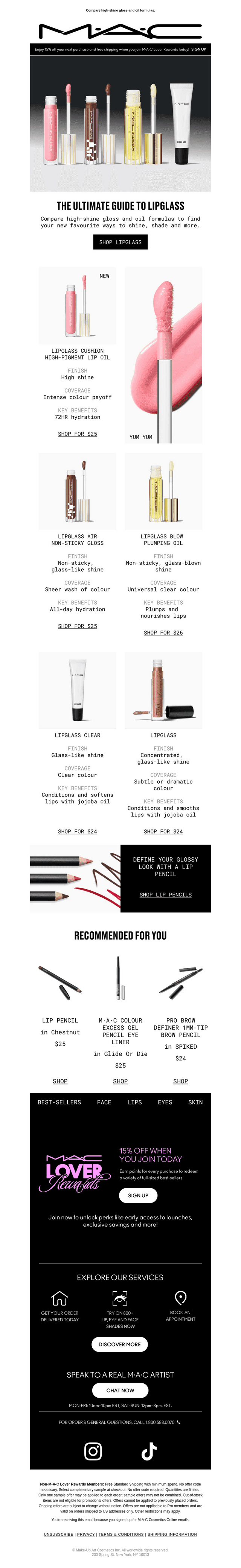 MAC Cosmetics email from Mon, Apr 20, 2026